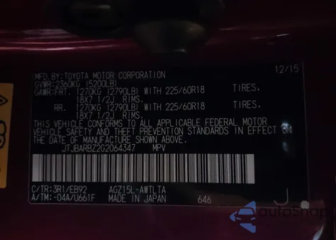 2016 Lexus Nx 200T F Sport z USA, uszkodzony, nr VIN JTJBARBZ2G2064347